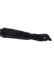 Dolce & Gabbana Black Wool Lace & Lamb Fur Elbow Gloves - Retail Flare