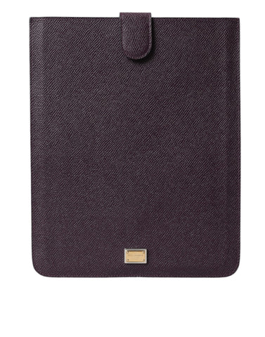 Dolce & Gabbana Elegant Leather Tablet Pouch in Rich Brown - Retail Flare