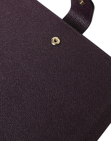 Dolce & Gabbana Elegant Leather Tablet Pouch in Rich Brown - Retail Flare