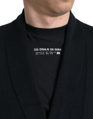 Dolce & Gabbana Elegant Black Cashmere Robe with Waist Belt - Retail Flare