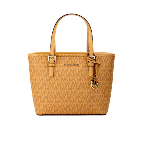 Michael Kors Jet Set Cider PVC Leather XS Carryall Top Zip Tote Bag Purse - Retail Flare