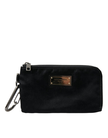Dolce & Gabbana Sleek Designer Nylon-Leather Pouch in Black - Retail Flare