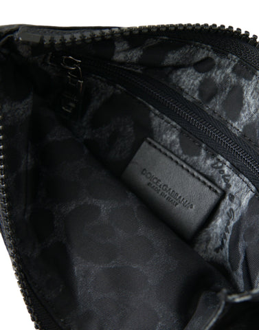 Dolce & Gabbana Sleek Designer Nylon-Leather Pouch in Black - Retail Flare