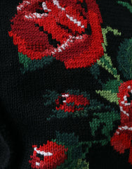 Dolce & Gabbana Chic Embroidered Floral Black Tote - Retail Flare