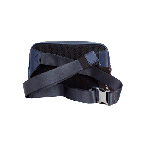 Michael Kors Cooper Small Navy Blue Smooth Leather Double Zip Belt Bag - Retail Flare