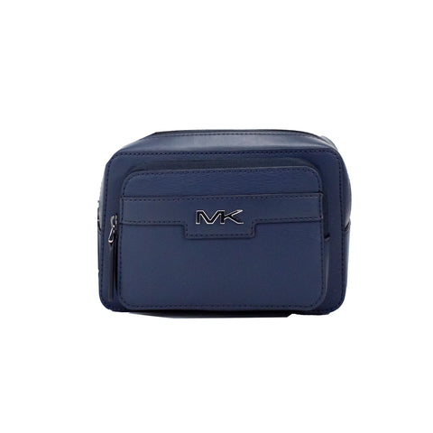 Michael Kors Cooper Small Navy Blue Smooth Leather Double Zip Belt Bag - Retail Flare