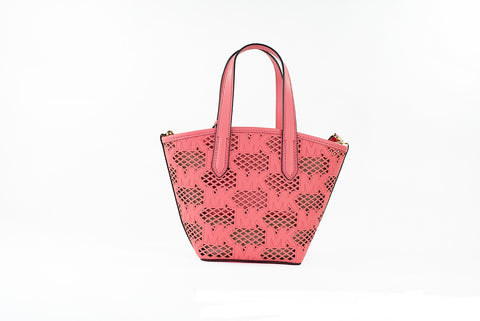 Michael Kors Kimber Small Tea Rose Leather 2-in-1 Zip Tote Messenger Bag Purse - Retail Flare