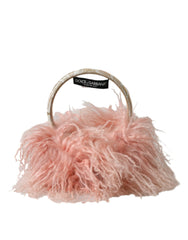 Dolce & Gabbana Elegant Pink Fur Earmuffs - Winter Chic Accessory - Retail Flare
