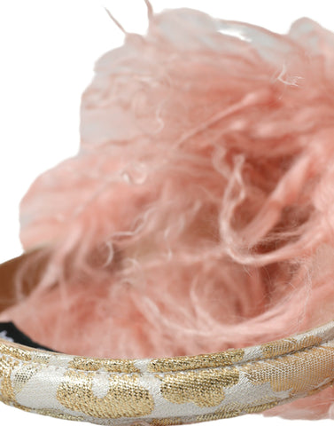 Dolce & Gabbana Elegant Pink Fur Earmuffs - Winter Chic Accessory - Retail Flare