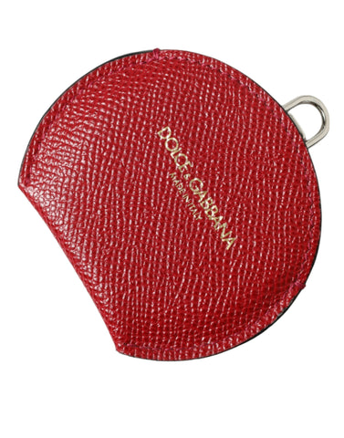 Dolce & Gabbana Elegant Red Leather Mirror Holder - Retail Flare