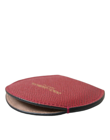 Dolce & Gabbana Elegant Red Leather Mirror Holder - Retail Flare