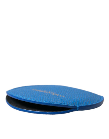 Dolce & Gabbana Elegant Blue Leather Mirror Holder - Retail Flare