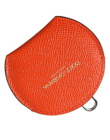 Dolce & Gabbana Elegant Orange Leather Mirror Holder - Retail Flare