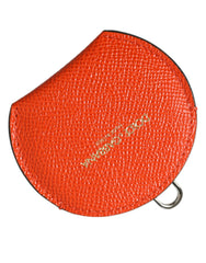 Dolce & Gabbana Elegant Orange Leather Mirror Holder - Retail Flare