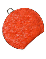 Dolce & Gabbana Elegant Orange Leather Mirror Holder - Retail Flare
