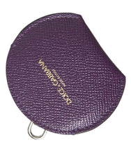 Dolce & Gabbana Elegant Purple Leather Mirror Holder - Retail Flare