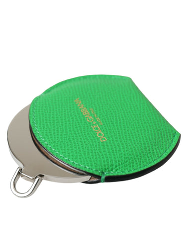 Dolce & Gabbana Emerald Leather Hand Mirror Holder - Retail Flare