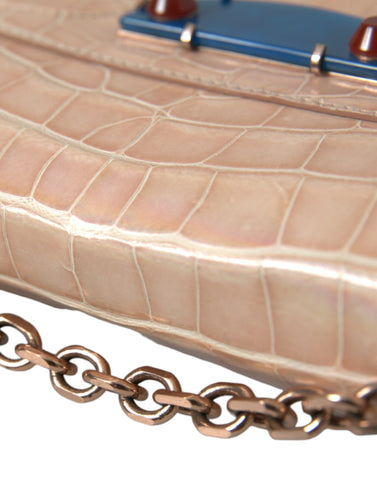 Balenciaga Elegant Mini Chain Beige Clutch for Evening Elegance - Retail Flare