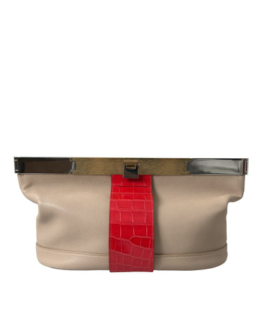 Balenciaga Two Tone Exotic Leather Clutch - Retail Flare
