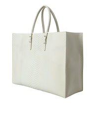 Balenciaga Chic Python Leather Tote in White & Yellow - Retail Flare