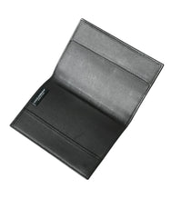 Dolce & Gabbana Black Exotic Skin Leather Long Bifold Passport Holder Dolce & Gabbana Retail Flare