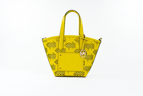 Michael Kors Kimber Small Daffodil Leather 2-in-1 Zip Tote Messenger Bag Purse - Retail Flare