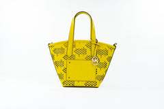 Michael Kors Kimber Small Daffodil Leather 2-in-1 Zip Tote Messenger Bag Purse - Retail Flare