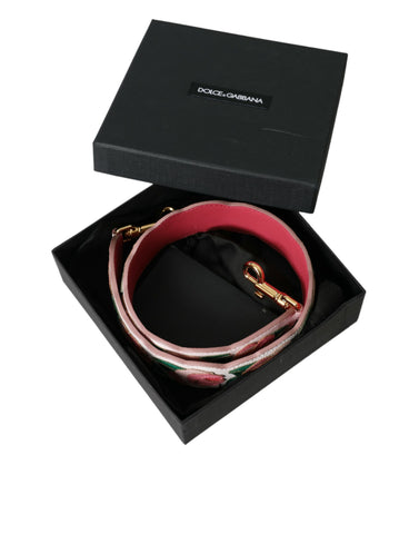 Dolce & Gabbana White Floral Leather Accessory Shoulder Strap - Retail Flare
