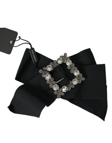 Dolce & Gabbana Black Swarovski Crystal Embellished Hair Clip - Retail Flare