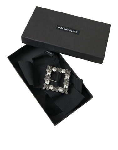 Dolce & Gabbana Black Swarovski Crystal Embellished Hair Clip - Retail Flare