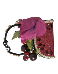 Dolce & Gabbana Red Watermelon Cherry Crystal Hairband Statement Diadem - Retail Flare