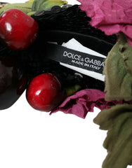 Dolce & Gabbana Red Watermelon Cherry Crystal Hairband Statement Diadem - Retail Flare