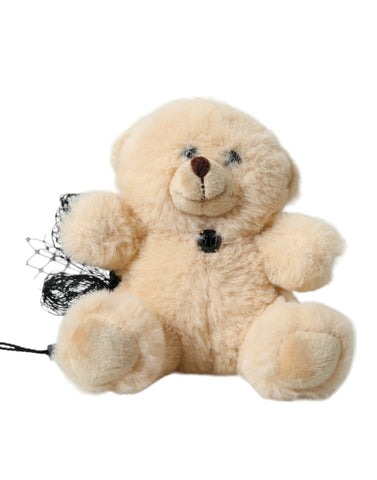 Dolce & Gabbana Beige Teddy Bear Mesh Net Band Hair Clip - Retail Flare