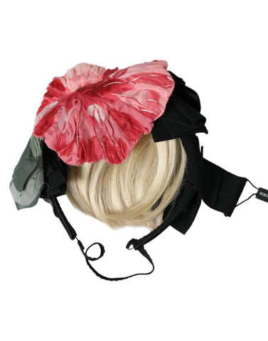 Dolce & Gabbana Black Viscose White Hair Parrucchiera Headband Diadem - Retail Flare