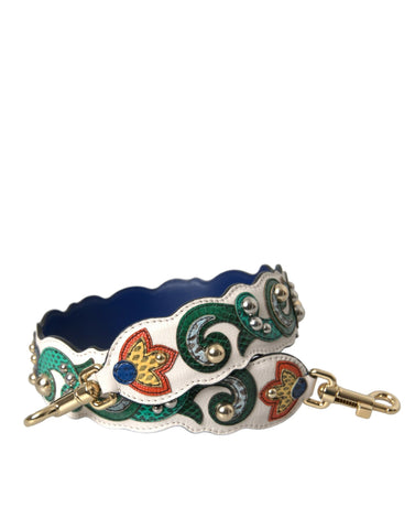 Dolce & Gabbana White Leather Handbag Belt Accessory Shoulder Strap - Retail Flare
