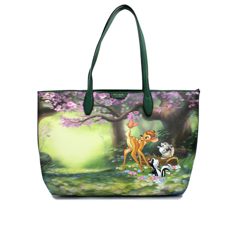 Kate Spade Disney Sutton Bambi Coated Canvas Shoulder Tote Handbag Purse - Retail Flare