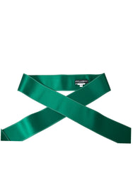 Dolce & Gabbana Green Silk Satin Waist Women Belt - Retail Flare