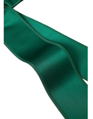 Dolce & Gabbana Green Silk Satin Waist Women Belt - Retail Flare