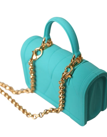 Dolce & Gabbana Turquoise Silicone Devotion Heart Cover Bag Airpods Case - Retail Flare