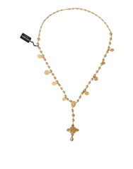 Dolce & Gabbana Gold Tone Chain Brass Beaded Statement Sicily Necklace - Retail Flare