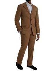 Prada Brown Cashmere 2 Piece Single Breasted Suit - Retail Flare