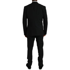 Dolce & Gabbana Black Polyester STAFF Formal 3 Piece Suit - Retail Flare