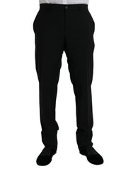 Dolce & Gabbana Black Polyester STAFF Formal 3 Piece Suit - Retail Flare