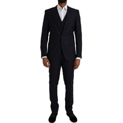 Dolce & Gabbana Blue Fantasy MARTINI Formal 3 Piece Suit - Retail Flare