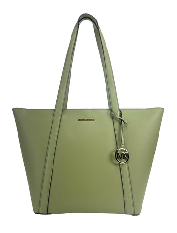 Michael Kors Large Pratt Shoulder Zip Tote Bag Light Sage - Retail Flare