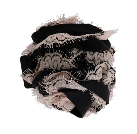 Dolce & Gabbana Elegant Floral Lace Crystal Hair Claw - Retail Flare
