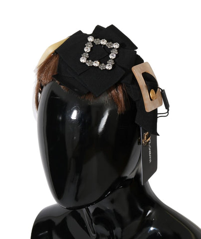 Dolce & Gabbana Crystal-Embellished Gold Brown Diadem Headband - Retail Flare