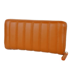 Ungaro Chic Quilted Faux Leather Wallet in Brown - Retail Flare