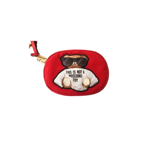 Moschino Couture Chic Embroidered Nylon Belt Bag in Pink - Retail Flare