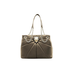Plein Sport Elegant Faux Leather Gold-Chain Tote - Retail Flare